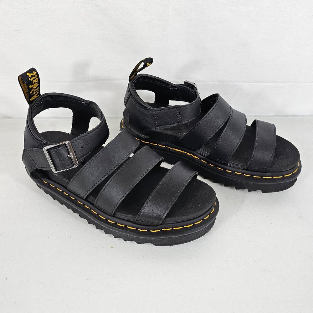 Dr. Martens Sandals Womens 7 Black Blaire Hydro Platform Sandals